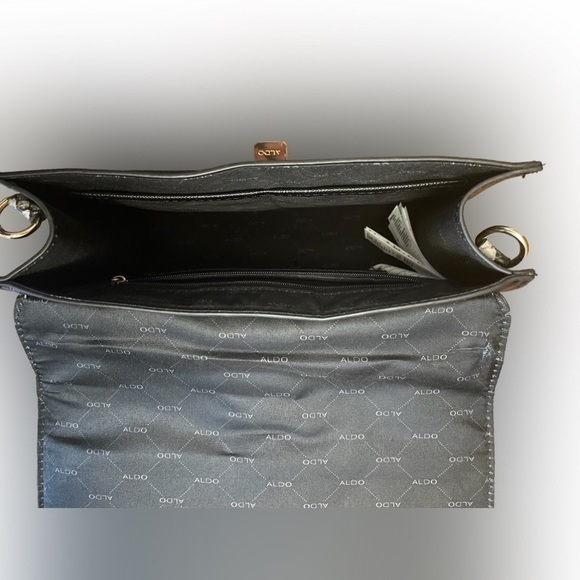 ALDO Cailla Animal Print White Top Satchel and crossbody  NEW - Picture 5 of 10